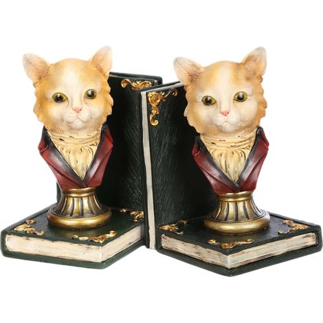 Fermalibri a forma di gatto, scultura, statuetta, elegante (1/5)