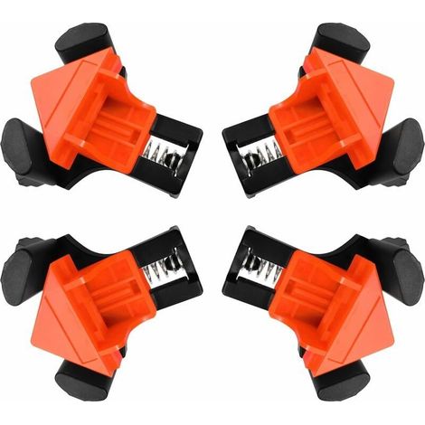 Presses D'angles Menuiserie, 90 ° Serre Joint Angle,Serre Joint Angle,Clip De Cadre Fixateur à Angle Droit Pour Le Travail Du Bois,Pour Le Travail Du Bois, Le Cadre Photo Bricolage,Outils à Main 4pcs— (1/5)