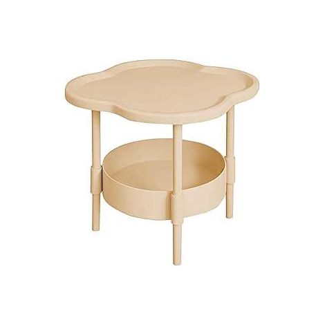 Table d'appoint à deux étages avec plateau amovible, petite table basse moderne pour salon, chambre à coucher, balcon et l'intérieur et l'extérieur (Coffee, taille unique) (1/5)