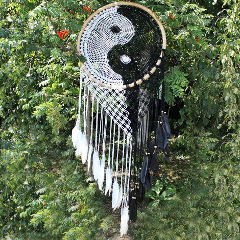 Attrape-rêves Bali - Extra Large Ying Yang D: 50cm- Vendu par 1 (1/4)