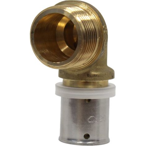 Raccord multicouche à sertir coude mâle (20/27) 3/4" - Ø20x2,0 - MULTIPEX (1/4)