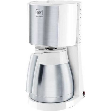 Cafetiere MELITTA Enjoy Top Therm Blanc/Inox - AromaSelector - 15 tasses - Filtre (1/2)