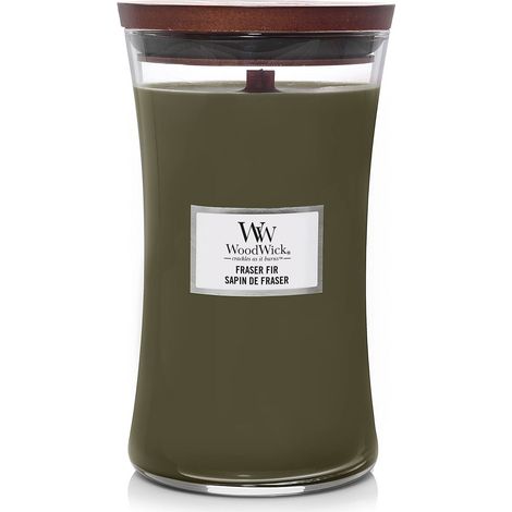 Candela WoodWick Frasier FIR da 609,5 g con confezione regalo (1/4)