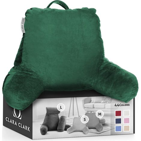 Oreiller TV en Mousse à mémoire de Forme déchiquetée pour Enfants, Adolescents et Adultes, Vert Chasseur, Taille M (1/5)