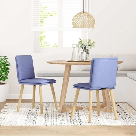 vidaXL Sillas de comedor 2 uds tela azul jeans (1/2)
