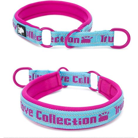 Colliers Anti-Traction Nylon Collier étrangleur pour Chien - Bande réfléchissante Colliers de Dressage pour Animaux de Compagnie pour Petits Chiens de Taille Moyenne (Rose) (1/5)