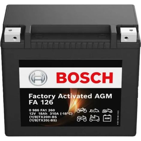 Batería de Moto Bosch FA126 (YTX20-BS) 18Ah 310A 12V