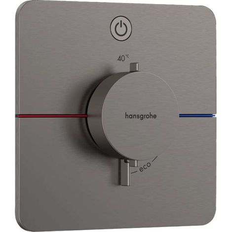 Hansgrohe ShowerSelect Comfort - Grifo termostático empotrado, cromo negro cepillado 15581340 (1/3)