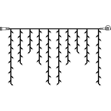 System Expo Eisregen-Lichterkette 2x1m 100 Leuchtmittel warmweiß, IP44 (1/3)