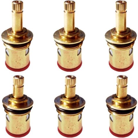 6 Pièces Cartouche De Robinet Tete A Disques Ceramique Cartouche Ceramique Mitigeur Antirouille Anti-corrosion pour Robinet Salle de Bain Cuisine Maison (40mm 47mm)