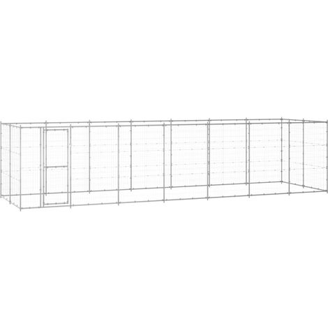 Outdoor-Hundezwinger Verzinkter Stahl 16,94 m²