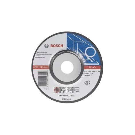 Bosch – Disque à tronçonner pour meuleuse 2608600218 – Ø115mm x 6mm – Ébarbage métal ferreux et fonte dure – Alésage 22mm
