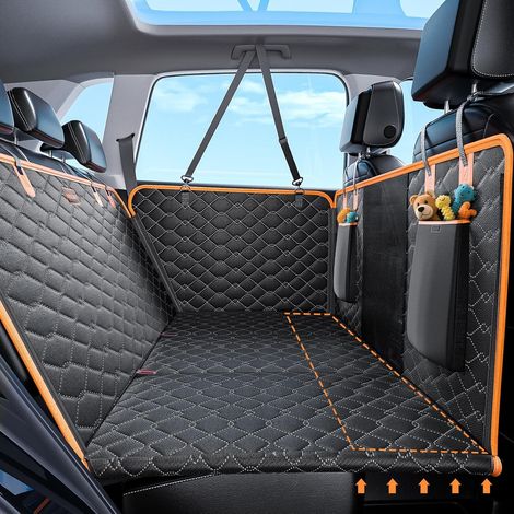 Protezione per seggiolino auto per cani JOEJOY, robusta copertura per cani, estensione durevole per copertura per cani, piastra di base rigida - Sedile posteriore per amaca per cani, nero