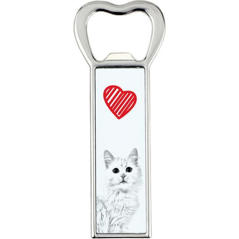 Apribottiglie con gatto e scoiattolo turco, apribottiglie personalizzato per frigorifero, regalo unico per uomo di Art-Dog (1/5)