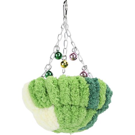 Nid d'oiseau chaud et confortable en peluche douce, look mignon, cloche, pendentif, lit d'élevage de perroquets, balançoire suspendue pour la maison et l'intérieur, grand, vert foncé (1/5)