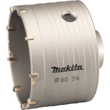 Makita – Mèche couronne SDS-PLUS 90 mm – Pointe carbure de tungstène – Pour mortier, brique et calcaire – Durabilité accrue et efficacité de perçage