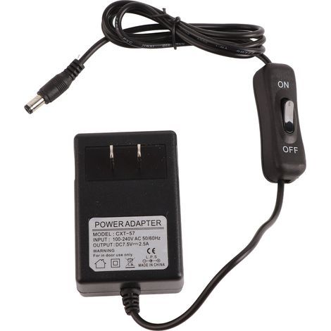 7,5-V-2,5-A-Netzteil für 10-cm-Schaumstoffschneidstift – Tragbarer, kompakter schwarzer Netzadapter – US-Stecker (1/5)