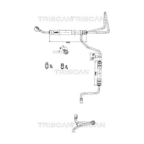 Tuyau hydraulique, direction TRISCAN 8516 29054 SEAT 6N1 422 893 6N1 422 893 F