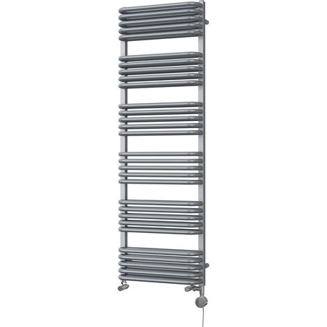 Crossmoor - Silver Dual Fuel Towel Rail H1533mm x W500mm Thermostatic (1/3)