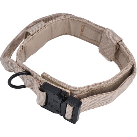 Zug-Hundehalsband mit Schnalle, Nylon, Eisen, Trainings- und Jagdhalsband, Haustierzubehör für Outdoor-Aktivitäten, Khaki XL (1/5)