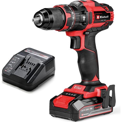 Einhell – Akku-Schlagbohrschrauber 18V – 2-Gang Getriebe – Drehmoment 44Nm – Schlagbohrfunktion für Stein – 13mm Schnellspannbohrfutter – LED Licht (1/5)