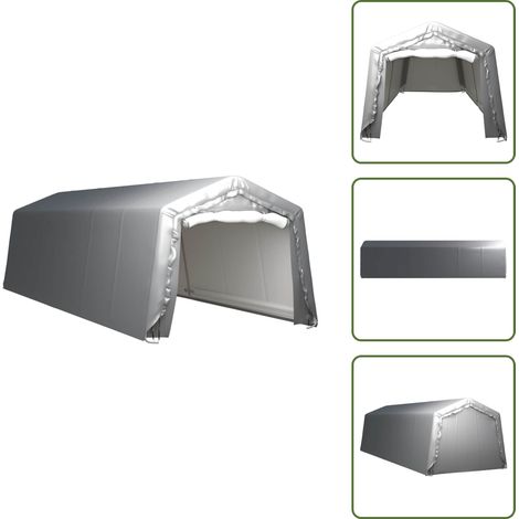 Tenda per eventi all'aperto - vidaXL Tenda Capannone 300x900 cm Grigio Acciaio - Tenda in acciaio