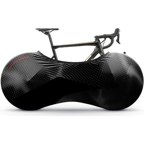 Housse d'intérieur pour vélo VELOSOCK (noir carbone) – Tissu extensible et résistant à la saleté pour le rangement et le transport, protection de voyage pour vélos adultes (1/4)