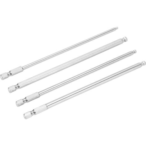4 embouts, 150mm, acier/hex/boule/aimantés, pour atelier (1/5)