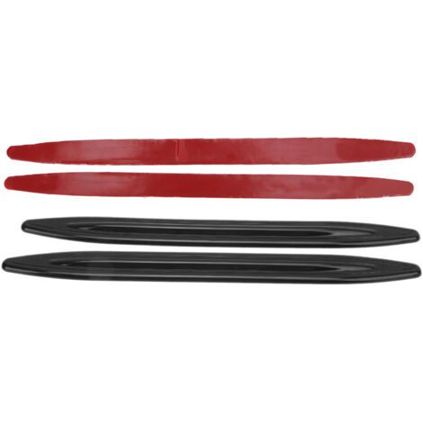 Protectores de parachoques delantero y trasero para coche, 2 piezas, tiras antiarañazos para las esquinas de las puertas, modificación universal en negro brillante. (1/4)