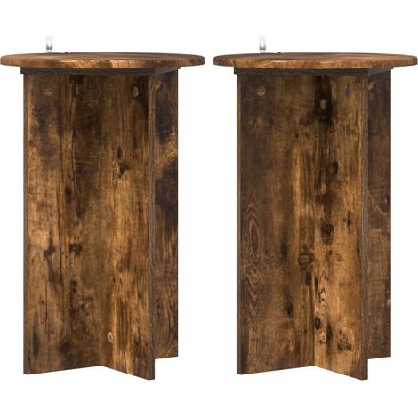 Maison Exclusive - Pflanzenständer 2 pcs Geräucherte Eiche Ø40 x