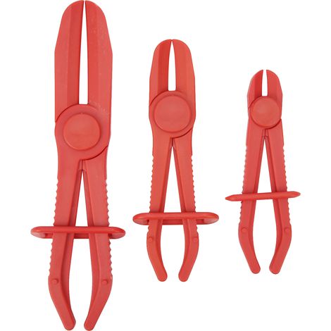Pince coupante pour tuyau en plastique (3 pièces) avec poignée antidérapante (rouge) (1/5)