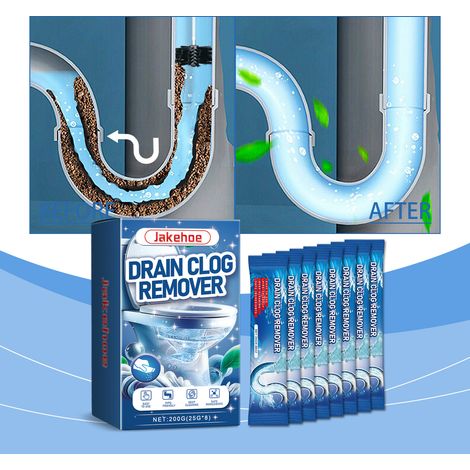 Rohrreinigungspulver für Badezimmerrohre, Toiletten, Bodenabläufe und Küchenabflüsse – 25 g × 8 Stück -- BIEMMEDUE (1/5)