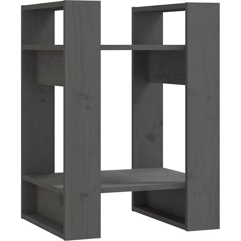 Maison Exclusive - Bücherregal/Raumteiler Grau 41x35x57 cm Massiv (1/5)