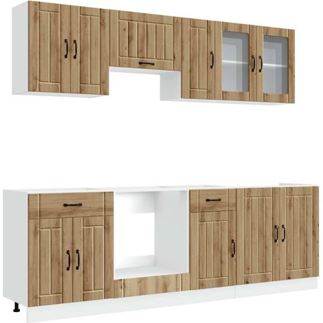 Maison Exclusive - 8dílná sada kuchyňských skříněk "Kalmar" dub artisan kompozit (1/5)