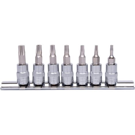 KS Tools 1/4 CHROMEplus Bit-Stecknuss-Satz TX, 7-tlg, T10-T40 (1/4)