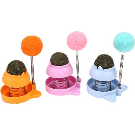 Balles herbe à chat jouets comestibles lécher mâcher friandises murales