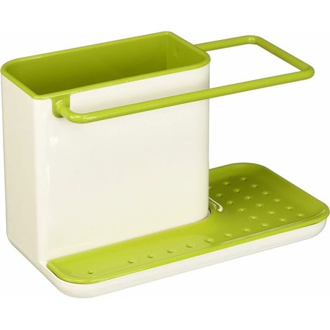 Distributeur de savon blanc pour cuisine éponge grattoir (1/5)