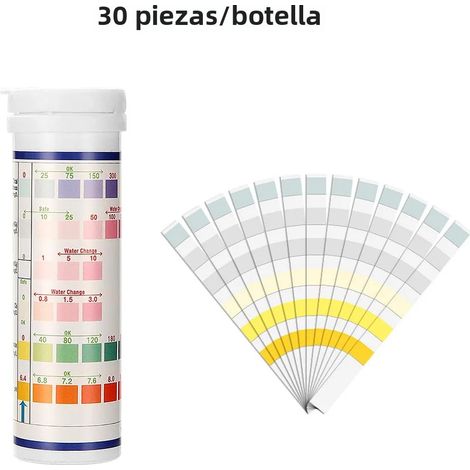 Kit de test de qualité de l'eau d'aquarium 6-en-1 : ammoniac, azote, nitrite, pH, dureté - multifonction pour aquariums à poissons (1/5)