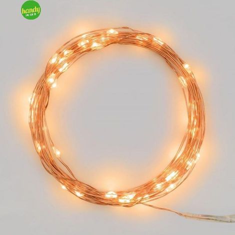 Catena natalizia luminosa Lotti 40 Microled 4m luce extra calda a batteria (1/2)