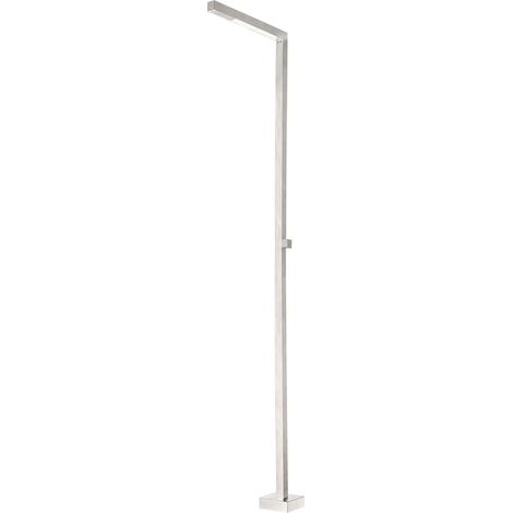 IMEX Ducha de piscina en acero 316 - Modelo ALABAMA diseno funcional en acero color plateado ideal para exteriores con difusor antical y grifo de dos vías