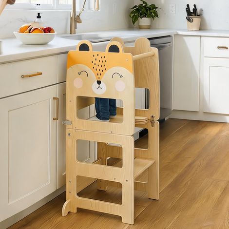 Tour d'observation Montessori 3 en 1 enfants 2-5 ans bois (1/5)
