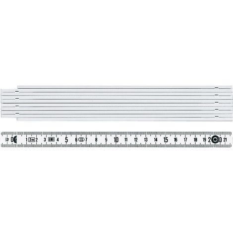 BMI Gliedermaßstab 1042 L.2m mm/cm EG III Ku.weiß - 943104200
