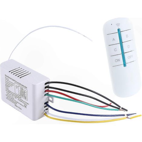 Interrupteur sans fil intelligent à 4 voies pour l'allumage/l'extinction des lampes, solution d'accès à distance 220 V (1/5)
