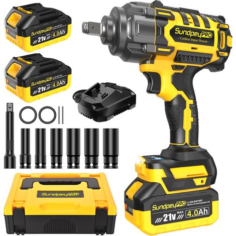 Visseuse à Percussion Sans Fil 1300 Nm - 2 Batteries 4.0Ah, Moteur Brushless, 3 Vitesses + Mode RSS, avec Coffret (1/5)