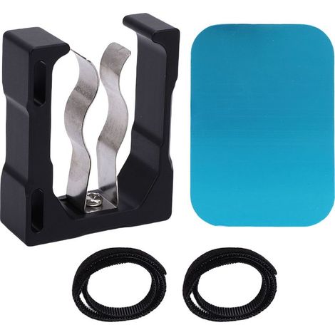 Support magnétique pour chariot, alliage d'aluminium, sans rayures, pince à ressort en acier inoxydable, pour chaises de plage et cannes à pêche, couleur noire (1/5)