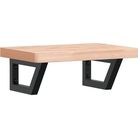 Maison Exclusive - Waschbeckenregal Wandmontage Stahl und Massivh