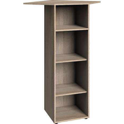 Eckregal Eiche MIAMI-43, B/H/T ca. 66/126/66 cm (1/3)