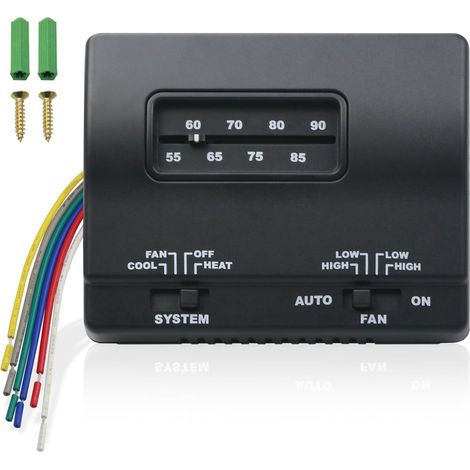 Termostato RV 7330F3852 per Coleman Mach Termostato RV Riscaldamento/Raffreddamento 7330F3852 Parti del condizionatore d'aria Controllo riscaldamento/raffreddamento a stadio singolo