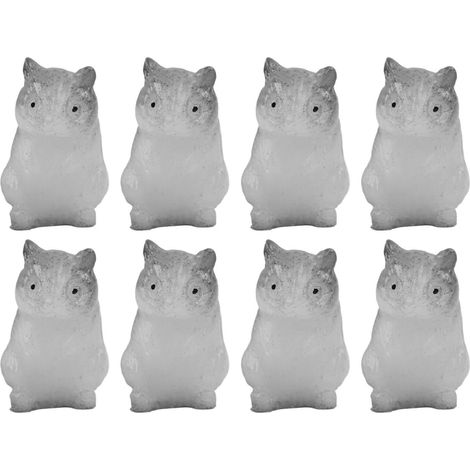 Figurines Hamster Gris 1/12 pour Maison de Poupée, Miniature Animale Détaillée en Résine (1/5)