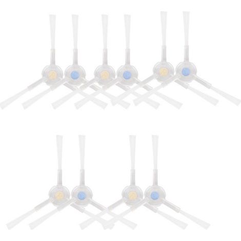Brosse Latérale - Pour Balayeuse Automatique - Compatible Cloud Whale J1 - Blanc - Lot de 10